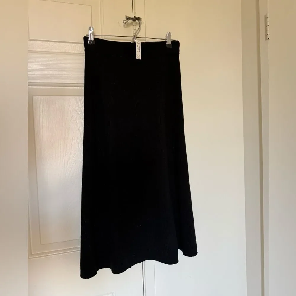 Madewell | Merino Wool-Blend Black Maxi Skirt Size Small NWT